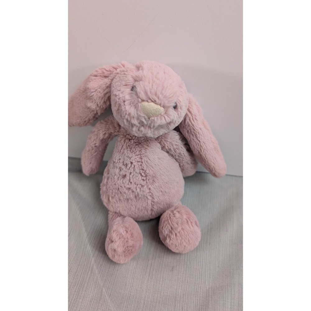 Jellycat Bashful Bunny Small Tulip Pink Plush Stuffed Animal -Retired Pink Tail